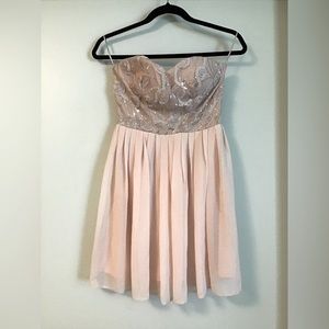 Eliza Ryan Blush strapless dress